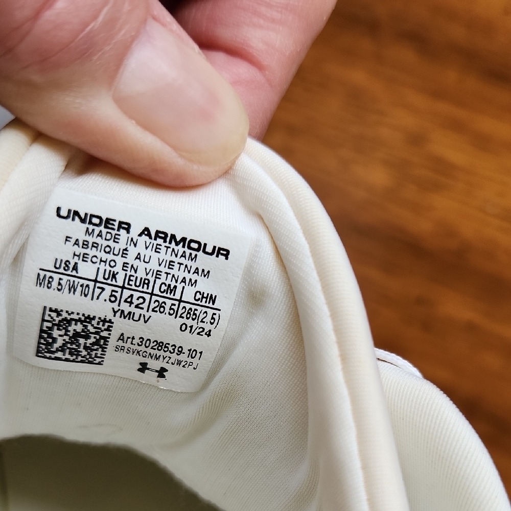 Under Armour Cream Slip Speed Shoes with BOA System - Picture 8 of 8